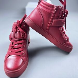 Aldo Dwia Bright Red High top sneakers Women Size 7.5